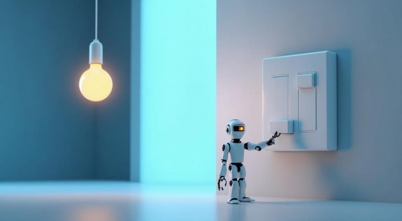 照明自動化の3つの方法（スマート電球、指ロボット、スマート壁スイッチ）の比較イメージ